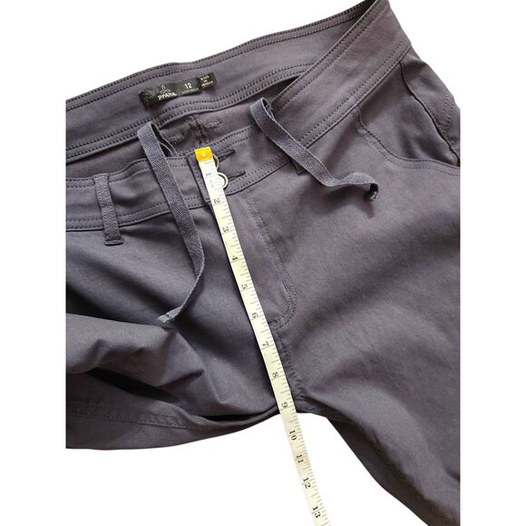 PrAna Womens 12 (35x29) Nylon Hiking pants Flare Snap pockets Graphite gray - Picture 6 of 9